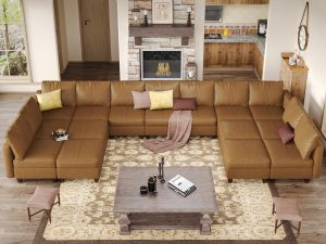 Our Review: Spacious, Convertible Faux-Leather Sectional